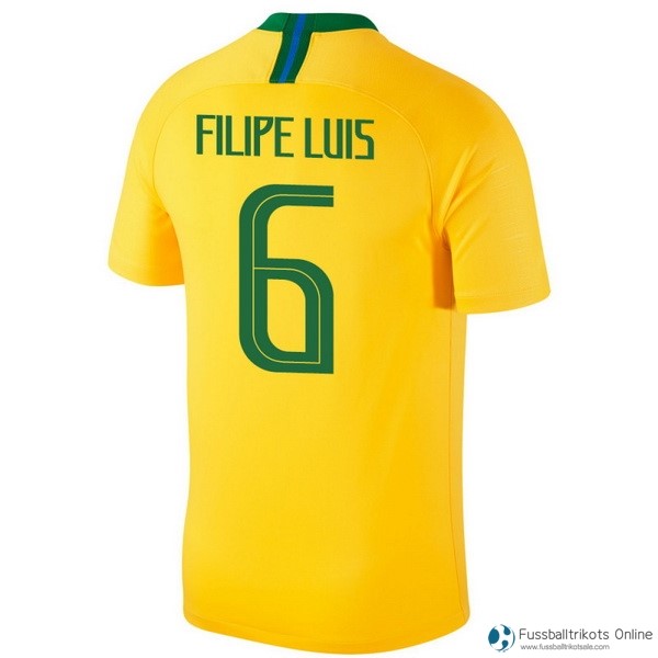 Brasilien Trikot Heim Filipeluis 2018 Gelb Fussballtrikots Günstig
